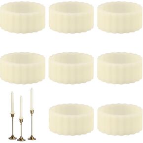 Rubber Taper Candle Holders - 8 PCS Silicone Candle Grips & Huggers Rings Holders, Taper Candles Grippers Stay Put Candles Ring Hugger Gaskets for Upright Fitters in Candle Holders and Cups Secure in Kuwait