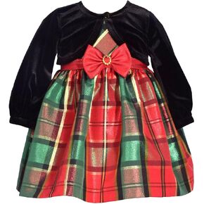 Bonnie Jean Christmas Dress - Nutcracker Dress with Gold Cardigan in Saudi Arabia