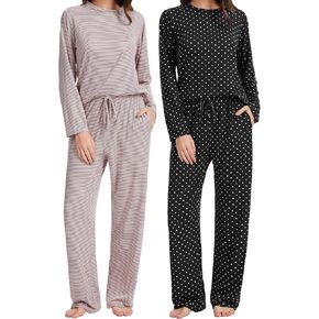 Meanzoo 2-Pack：Pajamas for Women Set - Soft Loungewear Comfy Sleepwear Sets with Pockets (Available in Plus Size) in Saudi Arabia