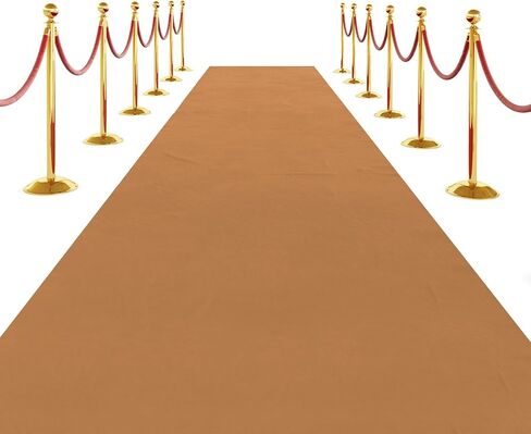 SK Studio Brown Carpet Runner Rug for Party, 3 x 15 ft Felt Aisle Runner with Carpet Tape Stage Door Entrance Cover for Movie Theme Party Wedding Decoration in Kuwait