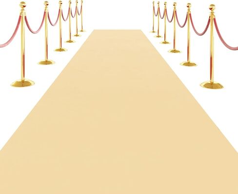 SK Studio Brown Carpet Runner Rug for Party, 3 x 15 ft Felt Aisle Runner with Carpet Tape Stage Door Entrance Cover for Movie Theme Party Wedding Decoration in Kuwait