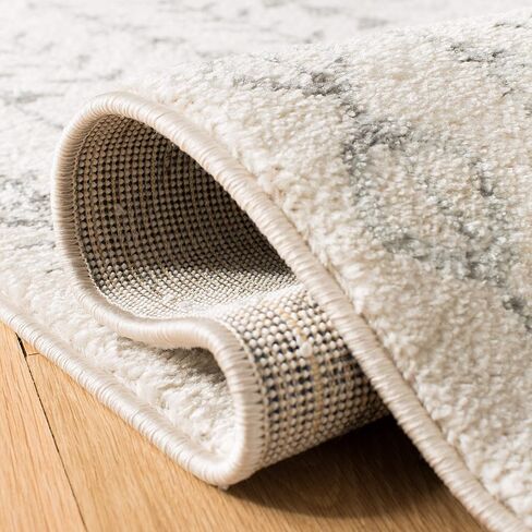 SAFAVIEH Tulum Collection Runner Rug - 2' x 6', Dark Grey & Ivory, Moroccan Boho Distressed Design, Non-Shedding & Easy Care, Ideal for High Traffic Areas in Living Room, Bedroom (TUL262F) in Saudi Arabia
