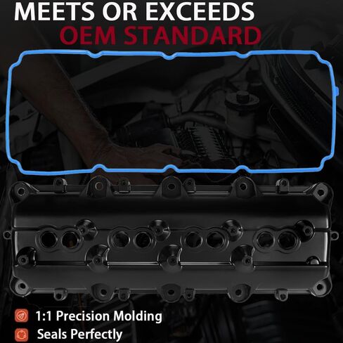 VS50625R Valve Cover Gasket for Dodge Ram 1500 (5.7L/V8), Ram 2500/3500, Charger, Challenger, Durango, Magnum & Jeep Grand Cherokee, Chrysler 300(2005-2018) 6.1L/6.4L/V8 Compatible in Saudi Arabia