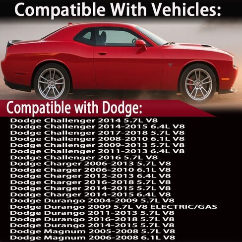 VS50625R Valve Cover Gasket for Dodge Ram 1500 (5.7L/V8), Ram 2500/3500, Charger, Challenger, Durango, Magnum & Jeep Grand Cherokee, Chrysler 300(2005-2018) 6.1L/6.4L/V8 Compatible in Saudi Arabia