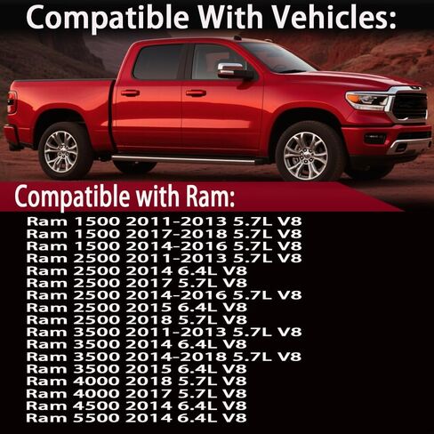 VS50625R Valve Cover Gasket for Dodge Ram 1500 (5.7L/V8), Ram 2500/3500, Charger, Challenger, Durango, Magnum & Jeep Grand Cherokee, Chrysler 300(2005-2018) 6.1L/6.4L/V8 Compatible in Saudi Arabia