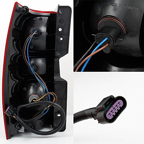 AKKON - For 07-14 Chevy Tahoe Suburban Red Clear Passenger/Right Side Tail Lights Brake Lamps Replacement in Saudi Arabia