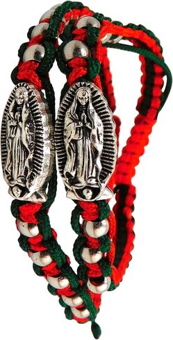 Westmon Works Our Lady of Guadalupe Mexico Bracelet with Macrame Cord with Metal Charm, Set of 2 in Saudi Arabia