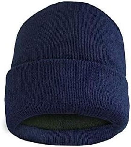 Durable Thermally Insulated Winter Hat - Fleece Lined Fold Over Soft Beanies in Saudi Arabia
