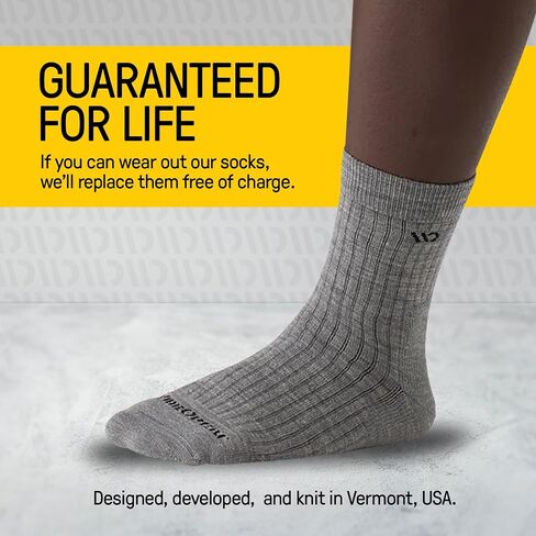Wide Open Micro Crew Men's Socks, Merino Wool Socks for Men, Everyday Wide Socks, Crew Socks for Wide Feet in Kuwait