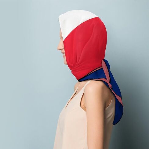 Head Scarf for Women Square Neck Head Scarf Lightweight Chiffon Bandana Hair Wrap Headband 27 Inches in Saudi Arabia
