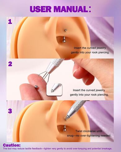 Jewseen 2PCS Rook Piercing Jewelry 16G Rook Earring for Women Surgical Steel Eyebrow Piercing Jewelry 8MM Curved Barbell Vertical Labret Jewelry in Saudi Arabia