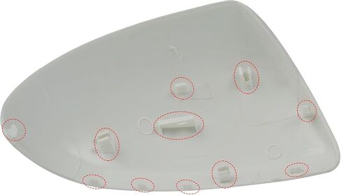 متوافق مع Mazda 2 2011-2015/Mazda 3 2010-2013 غطاء غطاء مرآة الجانب الأيسر للسائق، بديل غطاء مرآة الرؤية الخلفية للباب الأيسر لمازدا، أسود لامع in Kuwait