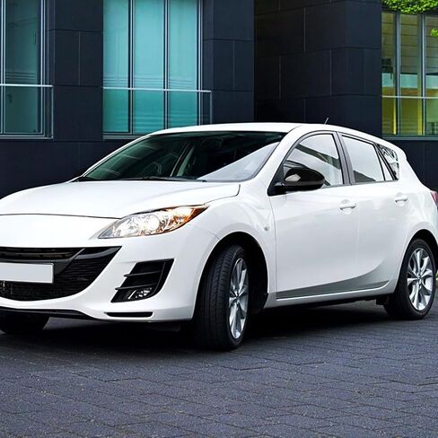 متوافق مع Mazda 2 2011-2015/Mazda 3 2010-2013 غطاء غطاء مرآة الجانب الأيسر للسائق، بديل غطاء مرآة الرؤية الخلفية للباب الأيسر لمازدا، أسود لامع in Kuwait