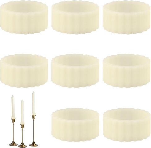 Rubber Taper Candle Holders - 8 PCS Silicone Candle Grips & Huggers Rings Holders, Taper Candles Grippers Stay Put Candles Ring Hugger Gaskets for Upright Fitters in Candle Holders and Cups Secure in Saudi Arabia