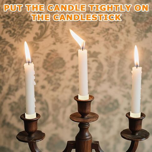 Rubber Taper Candle Holders - 8 PCS Silicone Candle Grips & Huggers Rings Holders, Taper Candles Grippers Stay Put Candles Ring Hugger Gaskets for Upright Fitters in Candle Holders and Cups Secure in Saudi Arabia