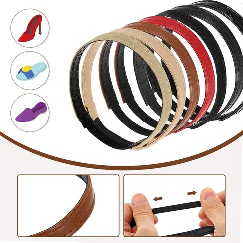 uxcell 1 Pair High Heels Shoe Straps Detachable Elastic Heel Strap for Women High Heels Sandals Slippers Loose Shoes Anti-Loose, Matte Black in Saudi Arabia