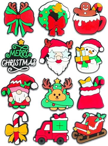 12PCS Game Witch Halloween Christmas Duck Dog Fitness Gnome Cowgirl Farm Animal Shoe Charms for Croc Bubble Slides Clogs Sandals, Animals Shoe Accessories Decorations for Girls Women Teens Adults in Saudi Arabia