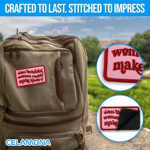 Well Behaved Women Rarely Make History Patch 3 Inches Iron On/Sew On Embroidered Applique Patch for Clothes Backpacks Hats, Funny Saying DIY Feminist Accessories Gifts for Mom Dad Friends Coworkers in Kuwait