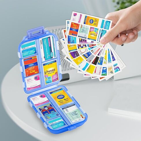 Pill Organizer Travel Pill Box Small Daily Pill Case for Purse Pocket Medicine Pill Organizer 7 Day for Fish Oil Supplements Vitamins Pill Container Organizer in Saudi Arabia