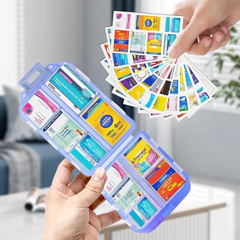 Pill Organizer Travel Pill Box Small Daily Pill Case for Purse Pocket Medicine Pill Organizer 7 Day for Fish Oil Supplements Vitamins Pill Container Organizer in Saudi Arabia