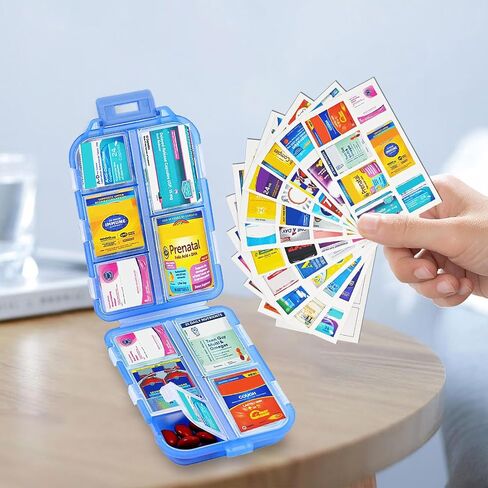 Pill Organizer Travel Pill Box Small Daily Pill Case for Purse Pocket Medicine Pill Organizer 7 Day for Fish Oil Supplements Vitamins Pill Container Organizer in Saudi Arabia
