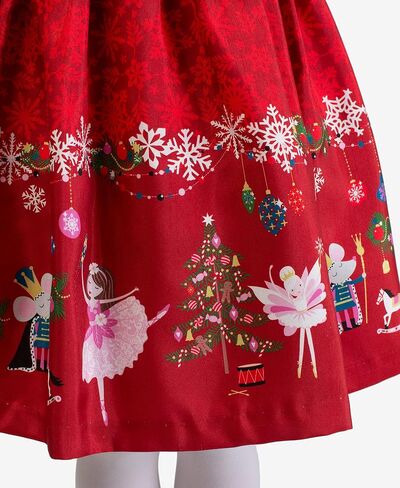 Bonnie Jean Christmas Dress - Nutcracker Dress with Gold Cardigan in Saudi Arabia