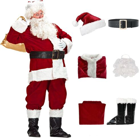 Santa Claus Costume Santa Suits for Men Santa Outfit for Christmas Cosplay Costume in Saudi Arabia