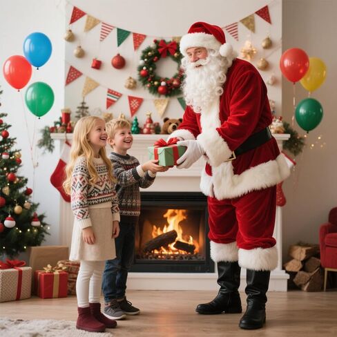 Santa Claus Costume Santa Suits for Men Santa Outfit for Christmas Cosplay Costume in Saudi Arabia