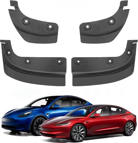 اللوحات الطينية المُحدثة لطراز Tesla Y 2020-2024، واقيات الرذاذ، حماية رواسب السيارة، بدون حفر، ألواح الطين، واقي الإطارات، اللوحات الطينية في جميع الأحوال الجوية (مجموعة من 4) in Saudi Arabia