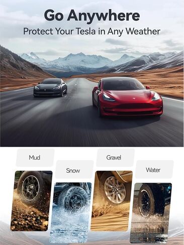 اللوحات الطينية المُحدثة لطراز Tesla Y 2020-2024، واقيات الرذاذ، حماية رواسب السيارة، بدون حفر، ألواح الطين، واقي الإطارات، اللوحات الطينية في جميع الأحوال الجوية (مجموعة من 4) in Saudi Arabia