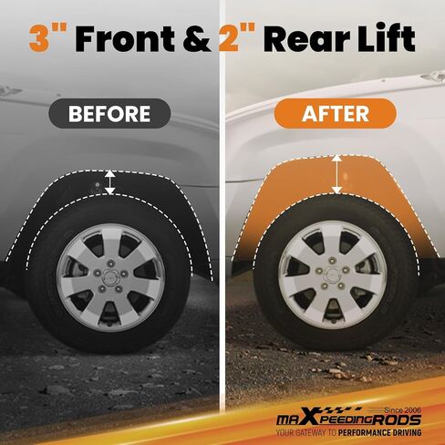 maXpeedingrods Lift Leveling Kits for Ford Explorer 2002-2005, 3" Front and 2" Rear Bolt-On Lift Strut Spacers in Saudi Arabia