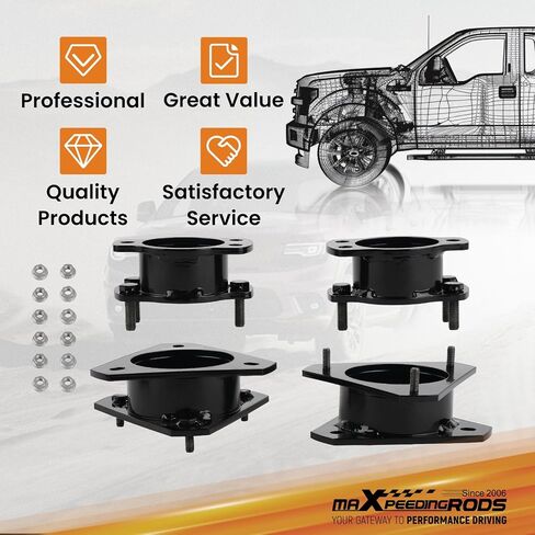 maXpeedingrods Lift Leveling Kits for Ford Explorer 2002-2005, 3" Front and 2" Rear Bolt-On Lift Strut Spacers in Saudi Arabia