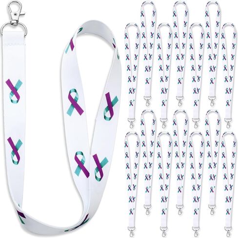 24 PCS Heart Health Awaysness Lanyard Red Ribbon Week تزود بأمريكان صحة القلب عناصر هدية مسمة سلسلة معرف السلسلة الرئيسية لحملات حملات جمع التبرعات مجموعات الدعم in Kuwait