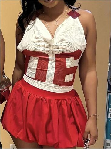 MakeMeChic Women's Cowl Neck Halter Crop Tops Backless Y2k Graphic Tank Top Jersey Shirt in Saudi Arabia