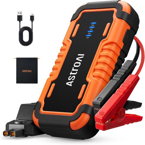 AstroAI P10 Car Battery Jump Starter, 5000A Portable Jump Starter Battery Pack for Up to 10L Gas & 8L Diesel Engines, 12V Lithium Jump Box, Auto Booster Pack with 3-Mode LED Lights & Jumper Cable in Saudi Arabia