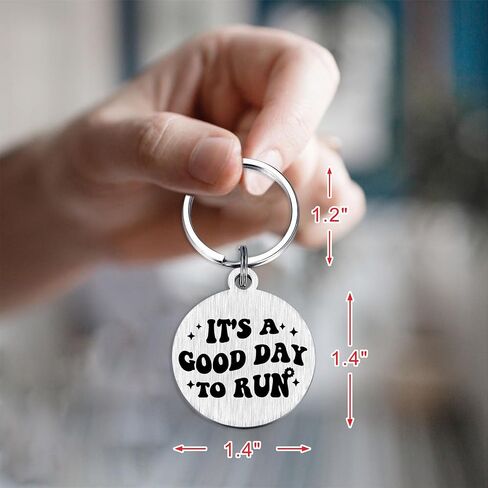 Yobent Running Gifts for Men Women, Runner Keychain for Female Male Boys Girls, Inspirational Marathon Running Lover Birthday Christmas Ideas Present, It's A Good Day to Run in Saudi Arabia