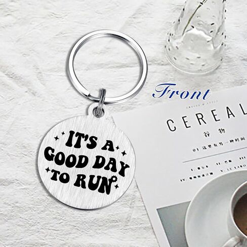 Yobent Running Gifts for Men Women, Runner Keychain for Female Male Boys Girls, Inspirational Marathon Running Lover Birthday Christmas Ideas Present, It's A Good Day to Run in Saudi Arabia