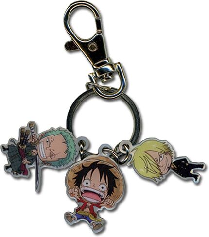 Great Eastern Entertainment One Piece - Monkey D. Luffy, Roronoa Zoro & Vinsmoke Sanji Metal Keychain in Saudi Arabia