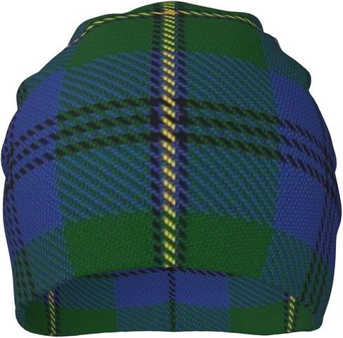 Beanie Hat Tartan Plaid Slouchy Knit Hat, Warm Stretchy Headwear for Men & Women, Winter Fall Accessory in Saudi Arabia
