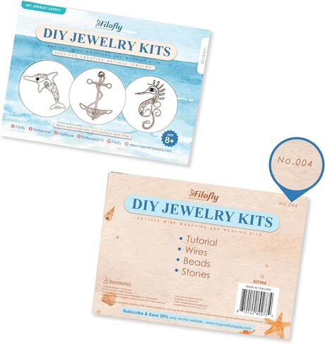 Filofly DIY Jewelry Making Kit 002 with Materials and Instructions to Make Wire Tree, Lotus Pendant, Wire Lily Wire Wrapping Wire Weaving Gift in Kuwait