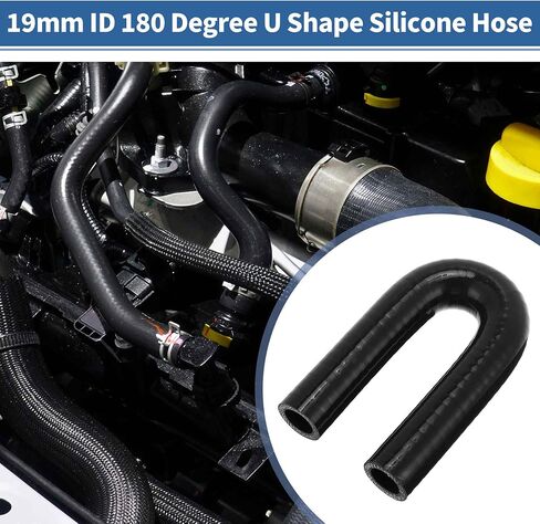 ACROPIX ID 3/4 "19mm 180 درجة U Bend Shape سيليكون الكوع مقرنة خرطوم أزرق سيارة أنبوب التبريد العالمي 4-Ply عززت أنابيب المطاط الأحذية المدخول in Saudi Arabia