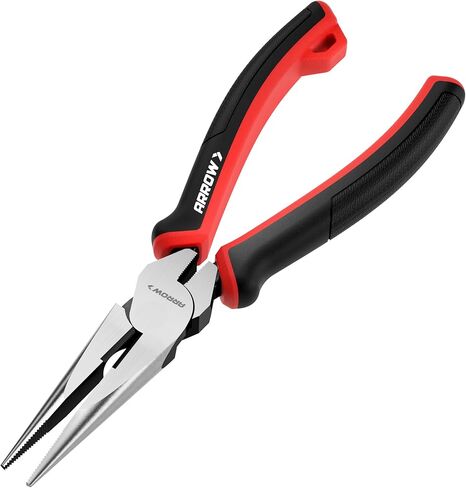 ARROW Needle Nose Pliers, 8-inch Long Nose Cutting Pliers with Wire Cutter, Comfortable TPR Handle, High Carbon Steel, High Leverage Diagonal Design in Kuwait