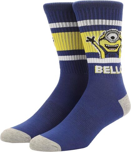 Minions Minion Bello Mens Athletic Crew Socks in Saudi Arabia