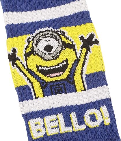 Minions Minion Bello Mens Athletic Crew Socks in Saudi Arabia