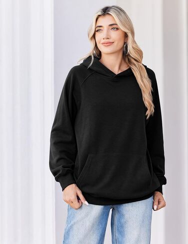 Zeagoo Womens Fleece Hoodies Soft Midweight Casual Hooded Sweatshirts Y2K Fall Winter Pullover Tops Kangaroo Pocket in Saudi Arabia