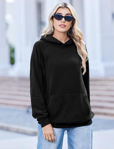 Zeagoo Womens Fleece Hoodies Soft Midweight Casual Hooded Sweatshirts Y2K Fall Winter Pullover Tops Kangaroo Pocket in Saudi Arabia
