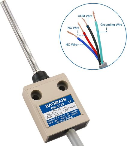 Baomain Stainless Steel Roller Plunger Limit Switch TZ-3102 (BM-3102) 1NO+1NC SPDT IP67 in Saudi Arabia