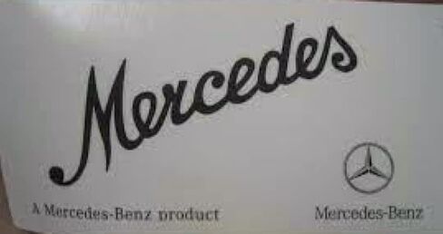 MERCEDES CLEAR WINDSHIELD GLASS DECAL STICKER SIGNATURE SIGNED BY MERCEDES BENZ in Saudi Arabia