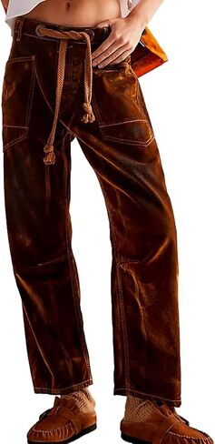 Kedera Mid Rise Barrel Pant Women 2025 Spring Drawstring Wide Leg Denim Jean Trousers Baggy Boyfriend Jean with Pockets in Saudi Arabia