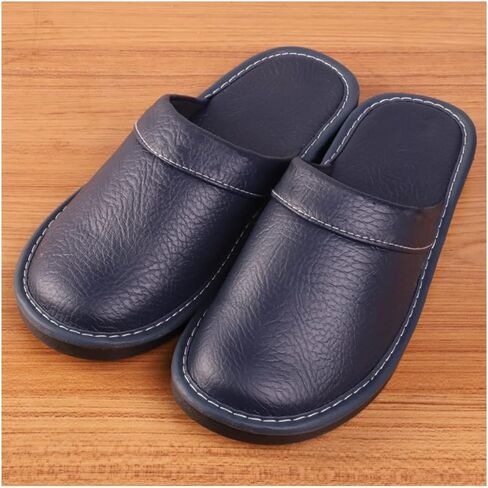 XUEMML Leather Slippers Women Indoor Outdoor，leather Sandals Closed Toes，Couple's Home Indoor Breathable Non-slip Slippers Women in Saudi Arabia